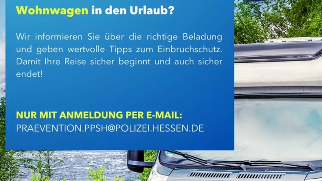 POL-DA: Südhessen: Mit Wohnmobil oder Wohnwagen in den Urlaub/Gratis - Urlaubscheck der Polizei - Anmeldung erforderlich - Bild: presseportal.de
