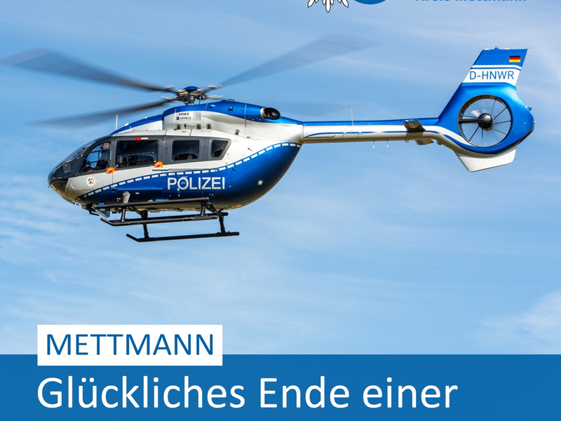 POL-ME: Glückliches Ende einer Vermisstenfahndung - 2505007 - Foto: presseportal.de