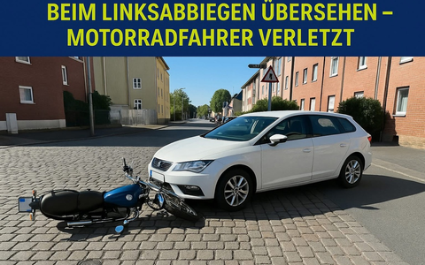 POL-DU: Wanheimerort: Beim Linksabbiegen ĂŒbersehen - Motorradfahrer verletzt - Foto: presseportal.de POL-DU: Wanheimerort: Beim Linksabbiegen ĂŒbersehen - Motorradfahrer verletzt - Foto: presseportal.de
