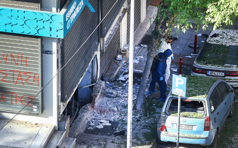 Missglückter mutmaßlicher Geldraub - Bombenexplosion in Thessaloniki - Foto: Giannis Papanikos/AP/dpa