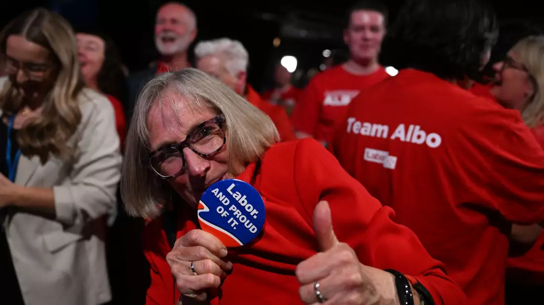 Bei Labor-Anhängern ist der Jubel groß. - Bild: Dean Lewins/AAP/dpa