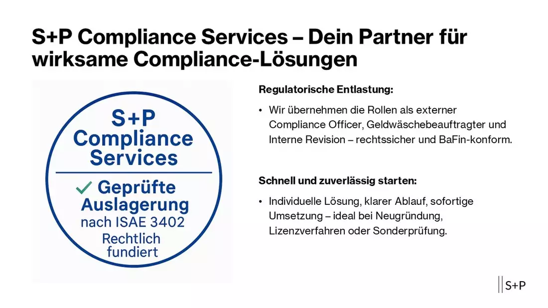 Compliance ohne Kopfschmerzen / Warum immer mehr regulierte Unternehmen auf das S+P Compliance Package setzen - Bild: presseportal.de