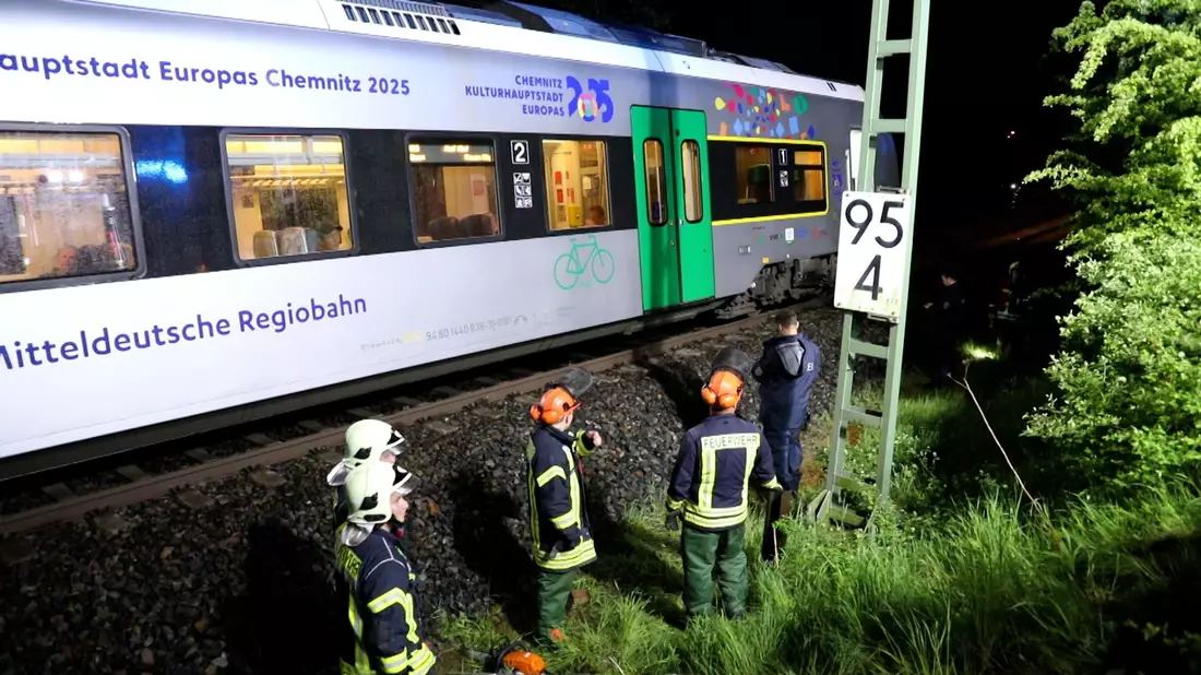 Die Deutsche Bahn berichtete auf X von Streckensperrungen wegen Bäumen auf den Gleisen.  - Bild: André März/NEWS5/dpa
