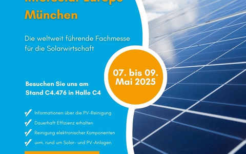 Maximale Erträge durch regelmäßige Reinigung der Photovoltaikanlage - Bremer & Leguil informiert auf der Intersolar München über innovativen Photovoltaikreiniger Rivolta P.H.C. - Foto: presseportal.de