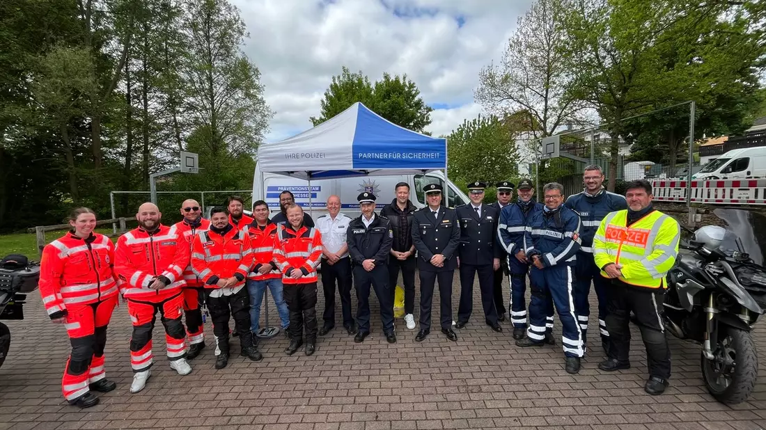 POL-DA: Brombachtal: Motorradfahrer der Polizei Südhessen und Niedersachsen gemeinsam bei Biker Safety Tour - Bild: presseportal.de