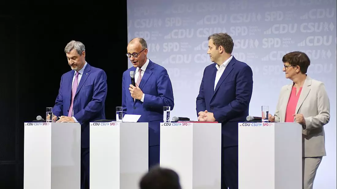 Unterzeichnung Koalitionsvertrag zwischen CDU, CSU und SPD am 05.05.2025 - Bild: über dts Nachrichtenagentur