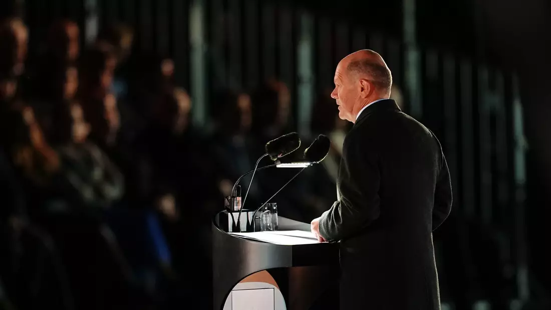 Olaf Scholz verabschiedete sich mit einem Appell.  - Bild: Kay Nietfeld/dpa