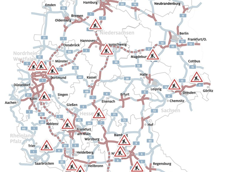 ADAC Stauprognose: 9. bis 11. Mai 2025 / Zahlreiche Baustellen auf Autobahnen / Ausflugsverkehr am Muttertag - Foto: presseportal.de