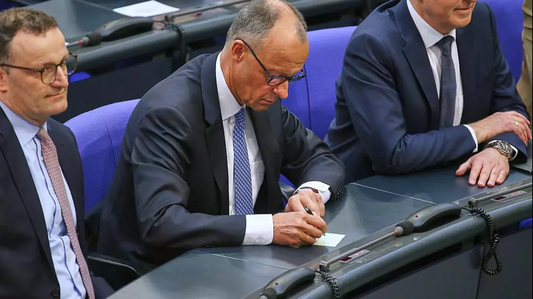 Jens Spahn, Friedrich Merz, Alexander Dobrindt am 06.05.2025 - Bild: über dts Nachrichtenagentur