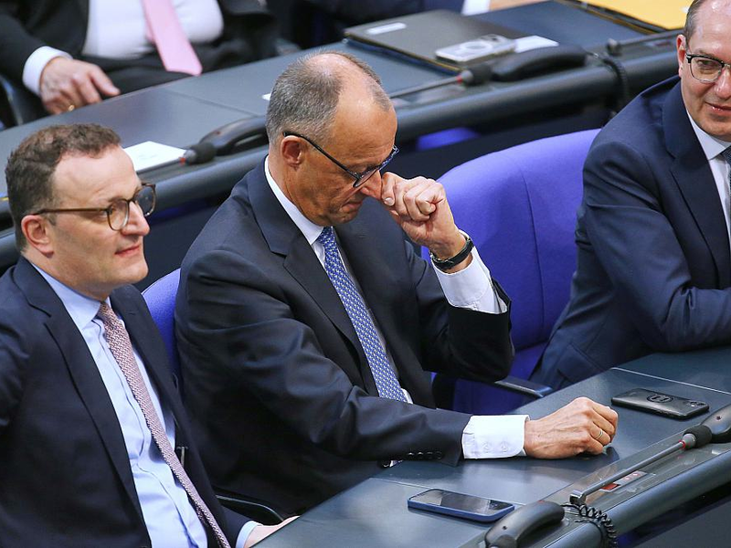 Jens Spahn, Friedrich Merz, Alexander Dobrindt am 06.05.2025 - Foto: über dts Nachrichtenagentur