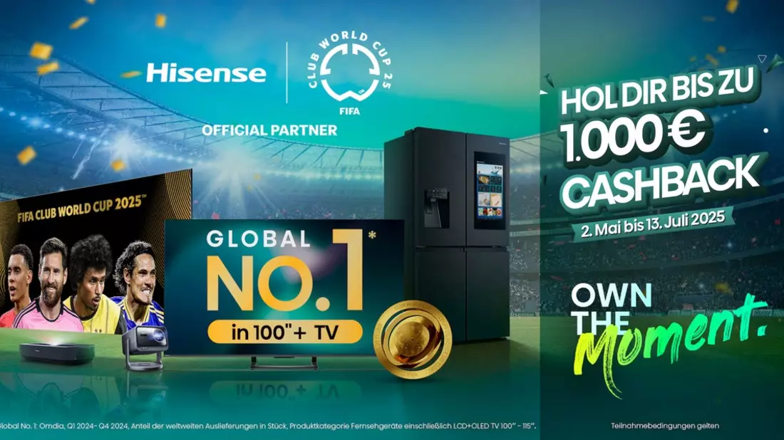 Cashback Aktion: Hisense startet in den Fußball-Sommer - Bild: presseportal.de