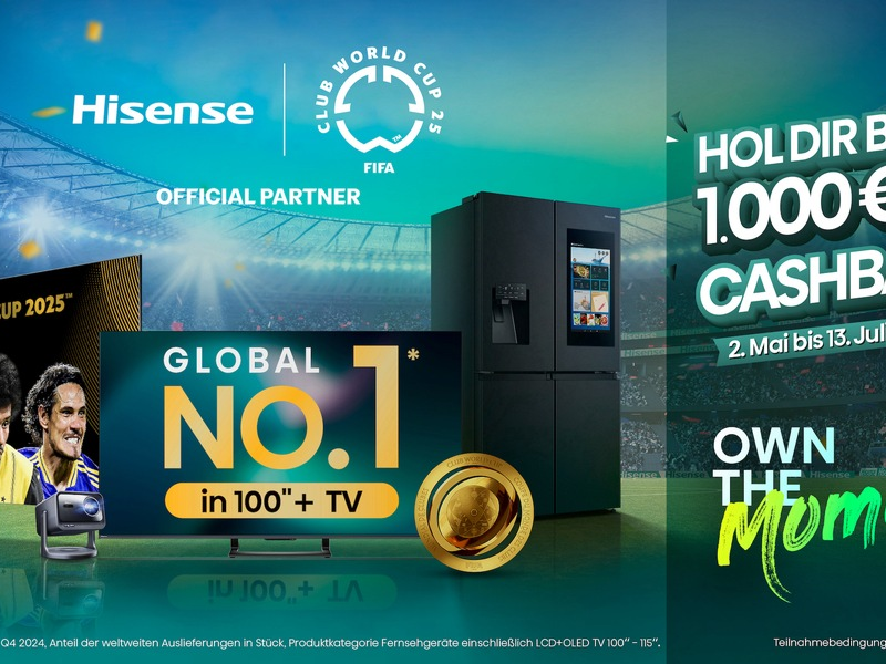Cashback Aktion: Hisense startet in den Fußball-Sommer - Foto: presseportal.de