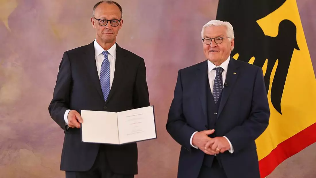 Friedrich Merz und Frank-Walter Steinmeier am 06.05.2025 - Bild: über dts Nachrichtenagentur