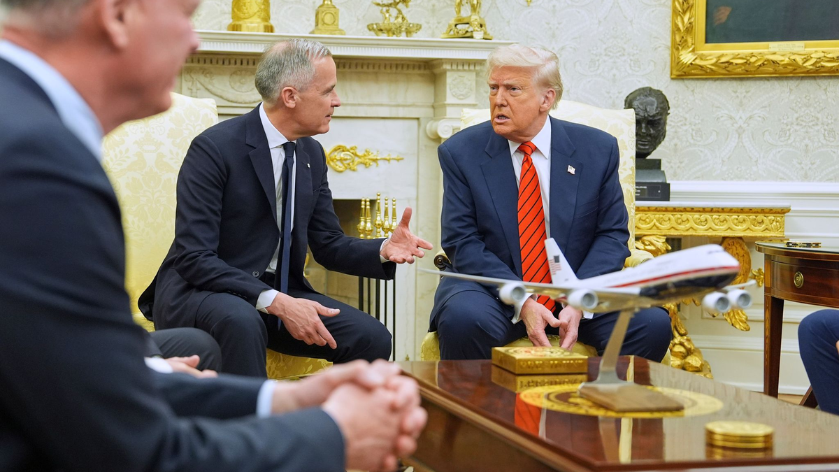 Carney und Trump im Weißen Haus.  - Foto: Evan Vucci/AP/dpa