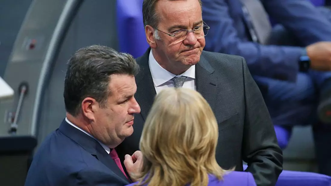 Hubertus Heil, Boris Pistorius, Bärbel Bas am 06.05.2025 - Bild: über dts Nachrichtenagentur