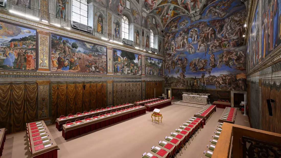 In der Sixtinischen Kapelle entscheidet sich in den nächsten Tagen, wer neuer Papst wird. - Bild: Uncredited/Vatican Media/AP/dpa
