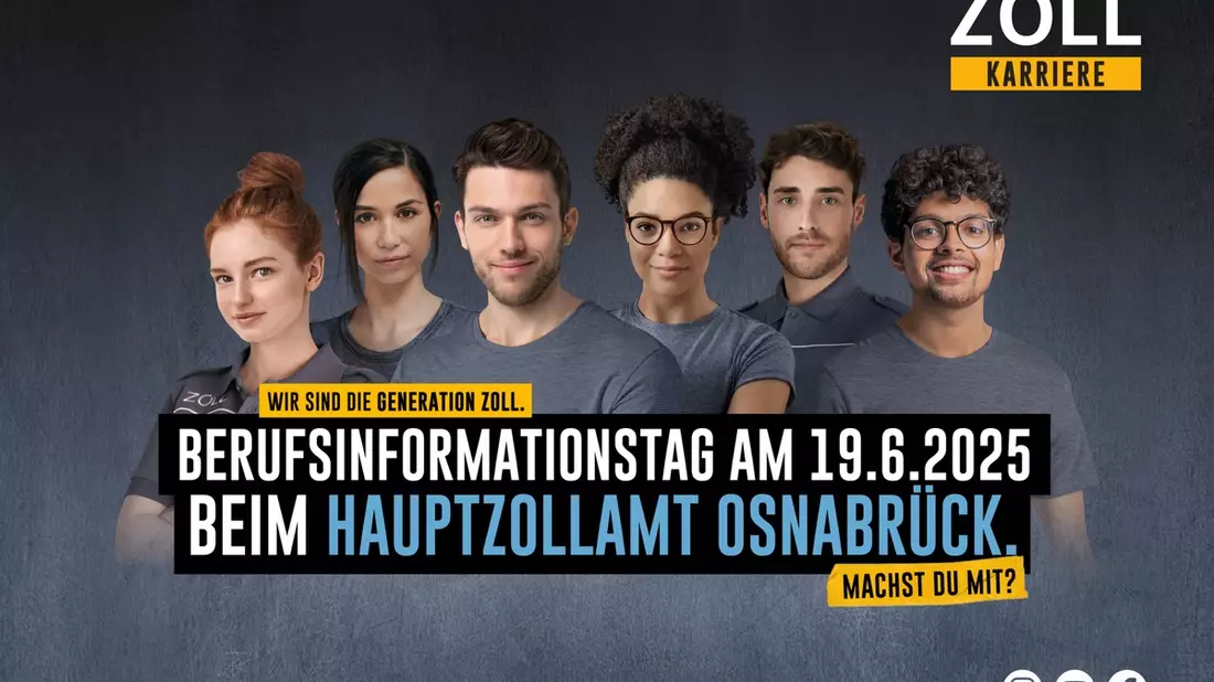 HZA-OS: Zoll-Info-Tag am 19. Juni 2025; Hauptzollamt Osnabrück gibt Blick hinter die Kulissen für ausbildungs- und studieninteressierte Jugendliche - Bild: presseportal.de