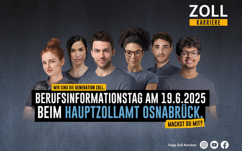 HZA-OS: Zoll-Info-Tag am 19. Juni 2025; Hauptzollamt Osnabrück gibt Blick hinter die Kulissen für ausbildungs- und studieninteressierte Jugendliche - Foto: presseportal.de