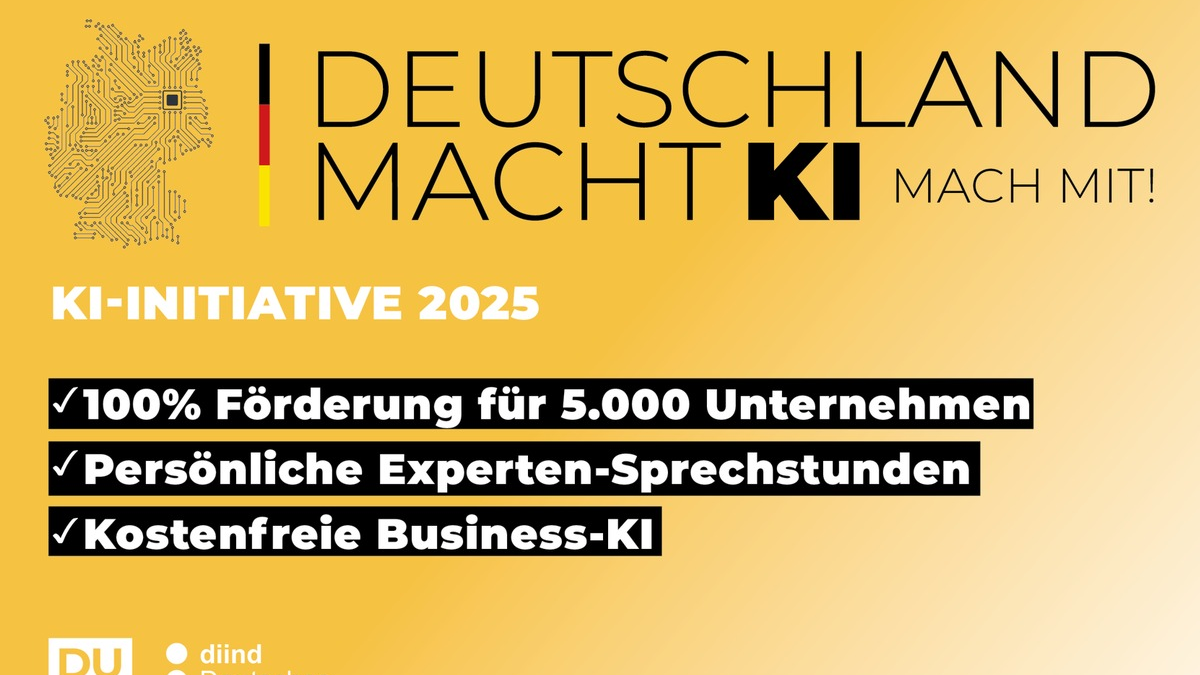 Deutschland macht KI - Mach mit! / Neue Initiative unterstützt 5.000 Unternehmen beim KI-Einstieg - Foto: presseportal.de