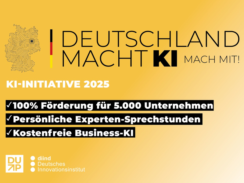 Deutschland macht KI - Mach mit! / Neue Initiative unterstützt 5.000 Unternehmen beim KI-Einstieg - Foto: presseportal.de