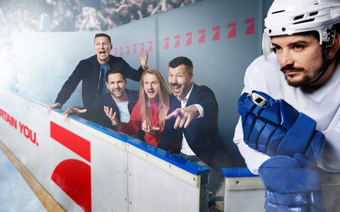 Basti Schwele Matthias Killing Christoph Icke Dommisch Rick Goldmann ran Eishockey live - Foto: Seven.One/Marc Rehbeck, presseportal.de Basti Schwele Matthias Killing Christoph Icke Dommisch Rick Goldmann ran Eishockey live - Foto: Seven.One/Marc Rehbeck, presseportal.de