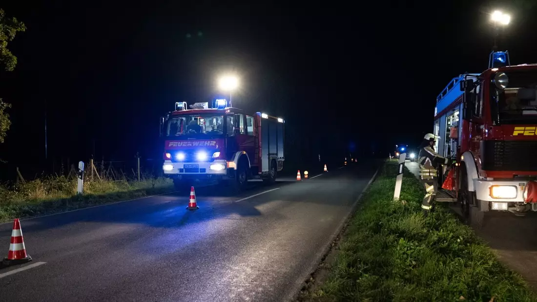 FW Hünxe: Verkehrsunfall auf der Gahlener Straße - Bild: presseportal.de