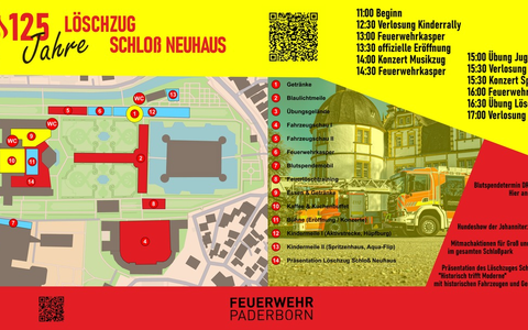 FW Paderborn: 150 Jahre Freiwillige Feuerwehr Paderborn 125 Jahre Feuerwehr in Schloß Neuhaus - Foto: presseportal.de