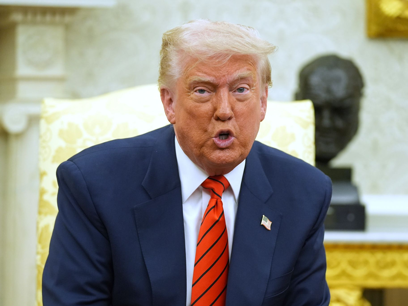 Trump will niedrigere Zinsen. (Archivbild) - Foto: Evan Vucci/AP/dpa