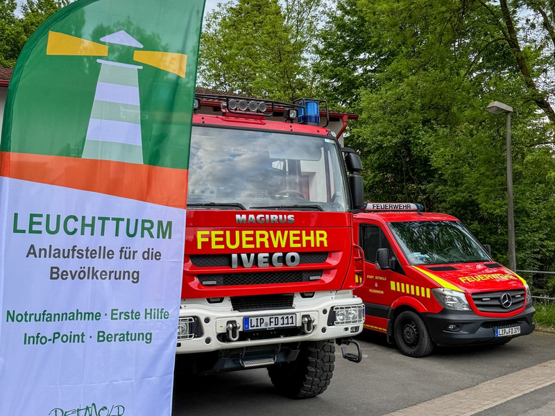 FW-DT: Stromausfall in Teilen Hiddesens - Feuerwehr richtet Leuchtturm ein - Foto: presseportal.de