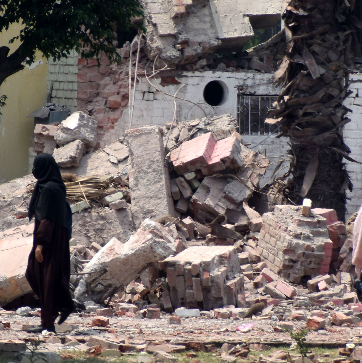Zerstörungen nahe Lahore in Pakistan - Foto: Sajjad/XinHua/dpa