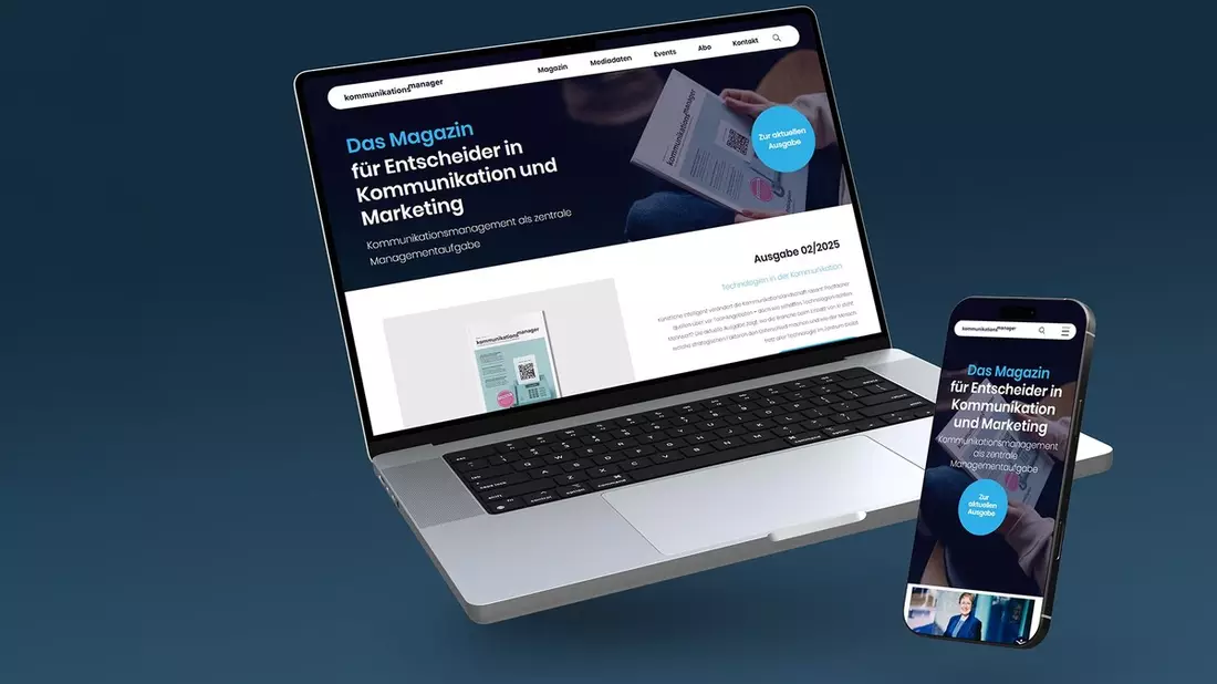 Modern, übersichtlich, informativ - / Relaunch der kommunikationsmanager-Website - Bild: presseportal.de
