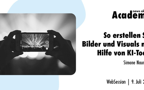 So erstellen Sie Bilder und Visuals mit Hilfe von KI-Tools / Ein Online-Seminar der news aktuell Academy - Foto: presseportal.de So erstellen Sie Bilder und Visuals mit Hilfe von KI-Tools / Ein Online-Seminar der news aktuell Academy - Foto: presseportal.de