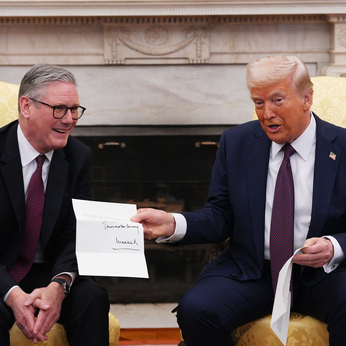 Trump (r.) gilt als Fans des britischen Königshauses. - Foto: Carl Court/PA Wire/dpa