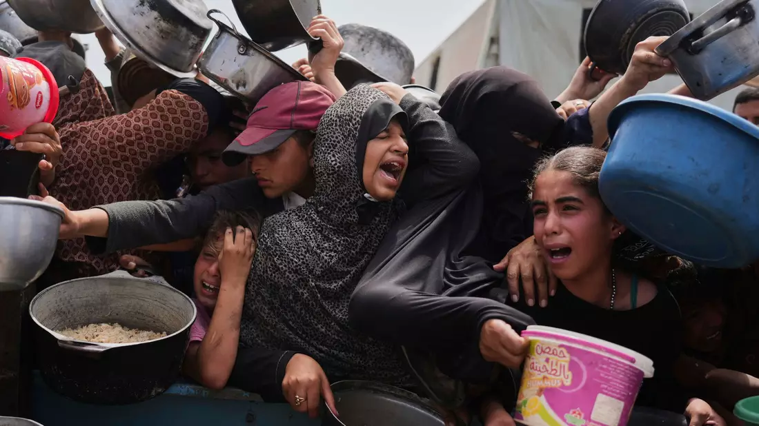Organisationen warnen vor einer Hungersnot im Gazastreifen. (Archivbild) - Bild: Abdel Kareem Hana/AP/dpa