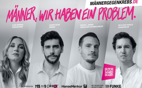 Männer, wir haben ein Problem!: yeswecan!cer startet gemeinsam mit HanseMerkur Awareness-Initiative für mehr Krebsvorsorge - Foto: presseportal.de