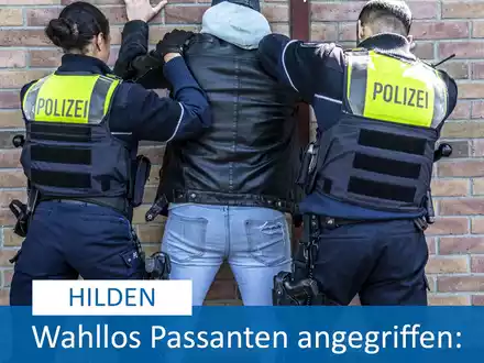 POL-ME: Wahllos Passanten angegriffen: Polizei fasst 36-Jährigen - 2505035 - Foto: presseportal.de