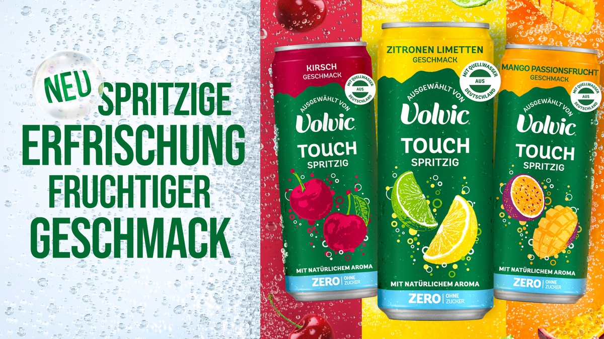 Volvic präsentiert Touch Spritzig Zero: Die prickelnde Abkühlung für den Sommer - Foto: presseportal.de