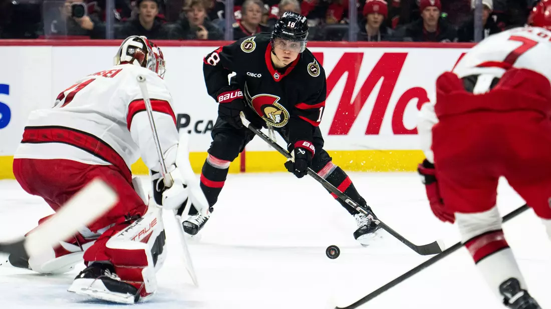 Die WM-Teilnahme von Deutschlands NHL-Star Tim Stützle wird immer wahrscheinlicher. - Bild: Spencer Colby/The Canadian Press/AP/dpa