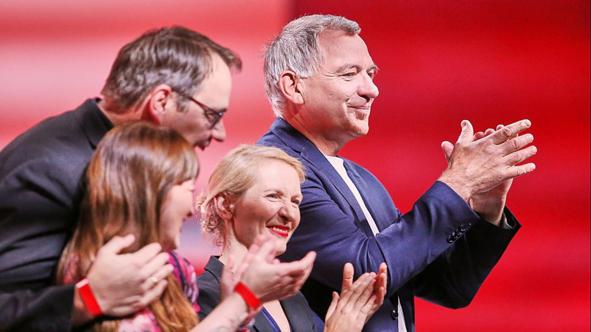 Heidi Reichinnek, Sören Pellmann, Ines Schwerdtner, Jan van Aken am 09.05.2025 - Foto: über dts Nachrichtenagentur