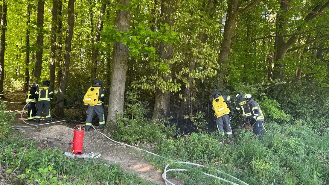 FW-EN: Wetter - Feuerwehr löscht Feuer im Wald - Bild: presseportal.de