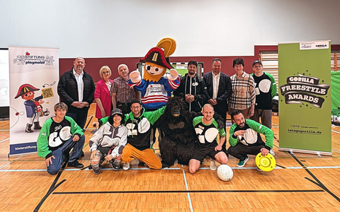 GORILLA Freestyle Awards 2025: Fünf Schulen erstmals ausgezeichnet / Stiftung Kinderförderung von Playmobil stiftet mobile Freestyle-Playgrounds im Gesamtwert von 210.000 Euro - Foto: presseportal.de