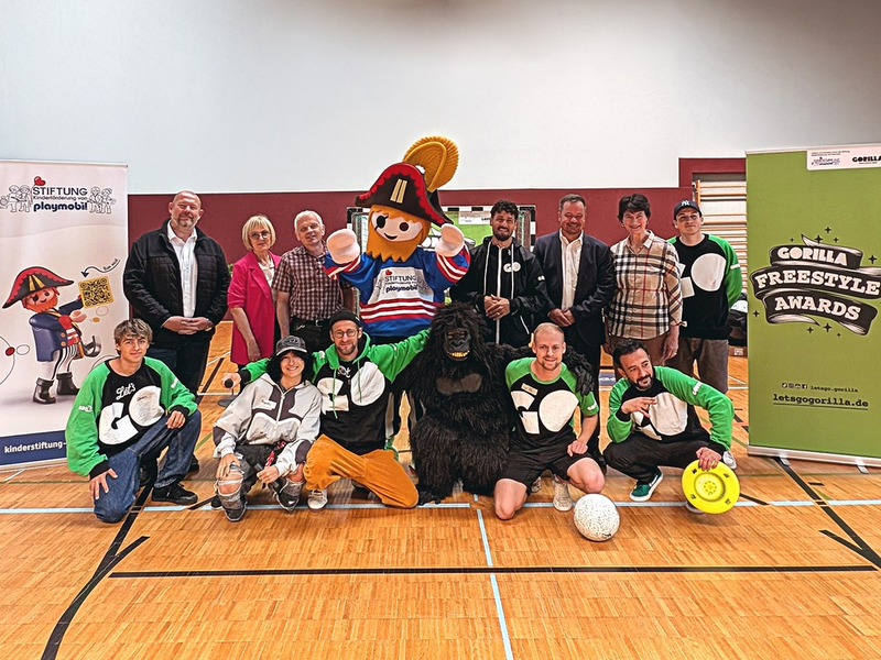 GORILLA Freestyle Awards 2025: Fünf Schulen erstmals ausgezeichnet / Stiftung Kinderförderung von Playmobil stiftet mobile Freestyle-Playgrounds im Gesamtwert von 210.000 Euro - Foto: presseportal.de