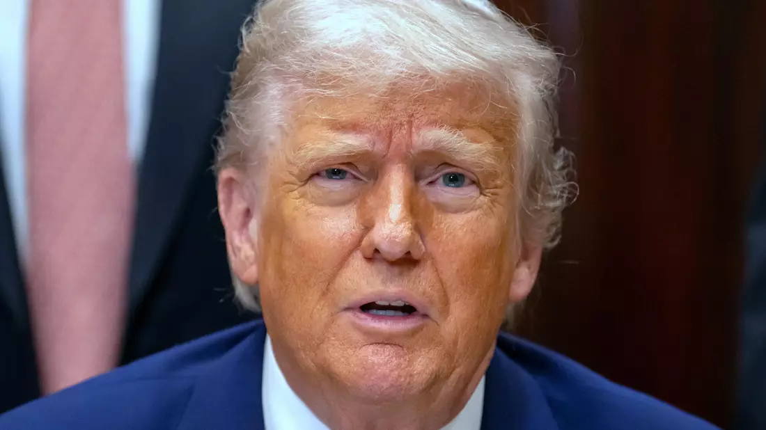 Trump bedient sich bei dem Thema einer Theorie aus rechtsextremen Kreisen. - Bild: Mark Schiefelbein/AP/dpa