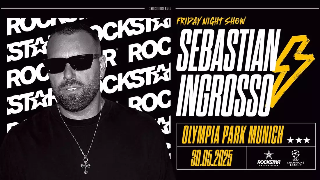 Rockstar Energy präsentiert Sebastian Ingrosso als Headliner der Friday Night Show beim UEFA Champions Festival 2025 - Bild: presseportal.de