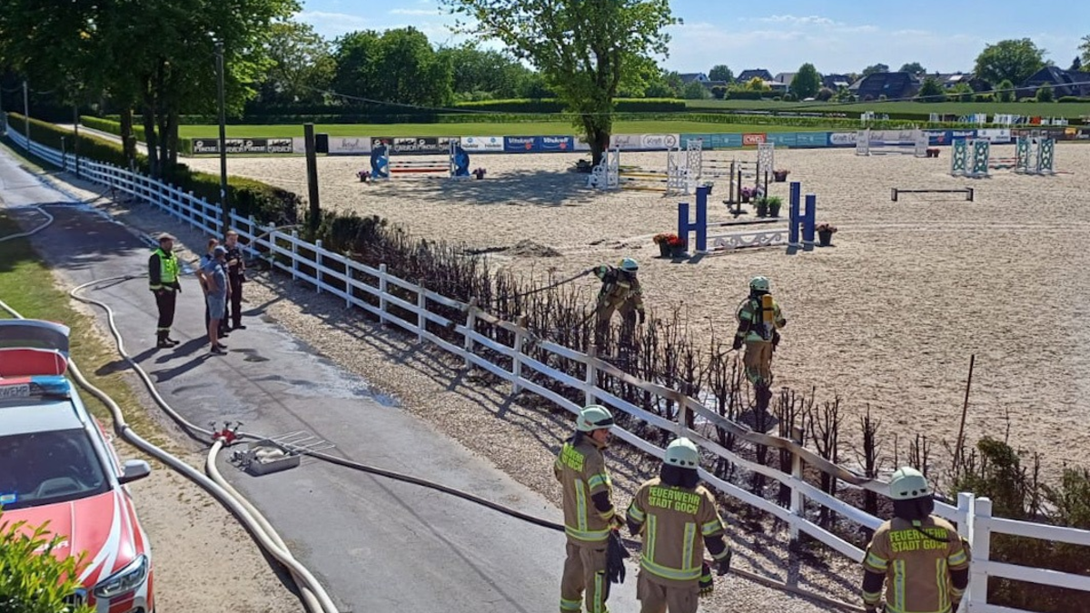 Feuerwehr Goch: Heckenbrand in Pfalzdorf - Foto: presseportal.de