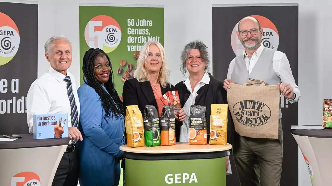 50 Jahre GEPA - Taste a fair world! / 10,9 Prozent mehr Umsatz in 2024; Fairness zählt: Blick nach vorn - Bild: presseportal.de