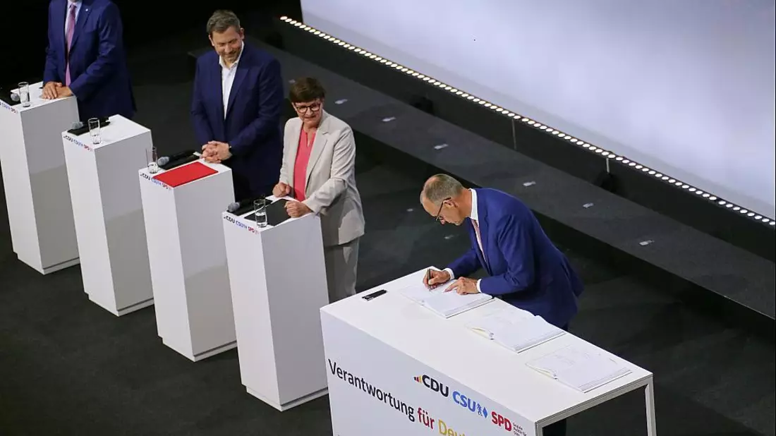 Unterzeichnung Koalitionsvertrag zwischen CDU, CSU und SPD (Archiv) - Bild: über dts Nachrichtenagentur