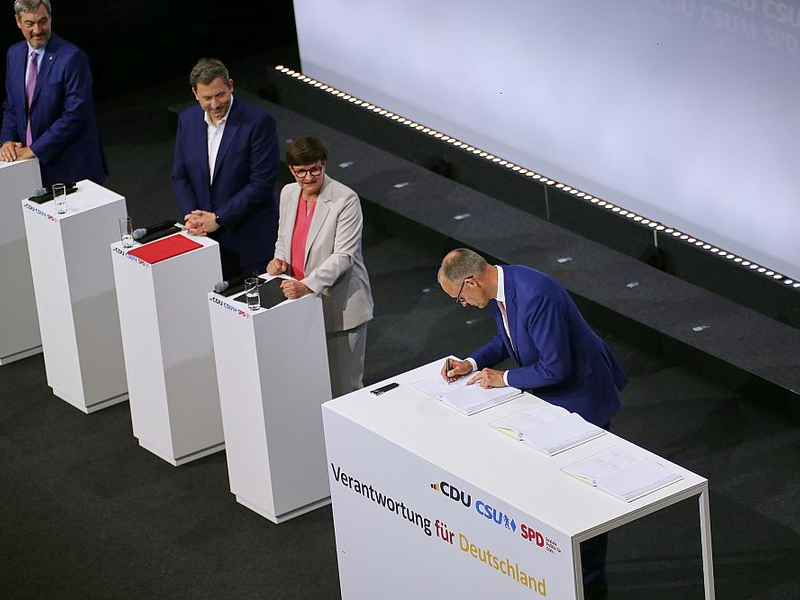 Unterzeichnung Koalitionsvertrag zwischen CDU, CSU und SPD (Archiv) - Foto: über dts Nachrichtenagentur