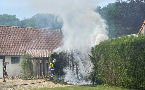 FW Kranenburg: Heckenbrand am Treppkesweg - Foto: presseportal.de