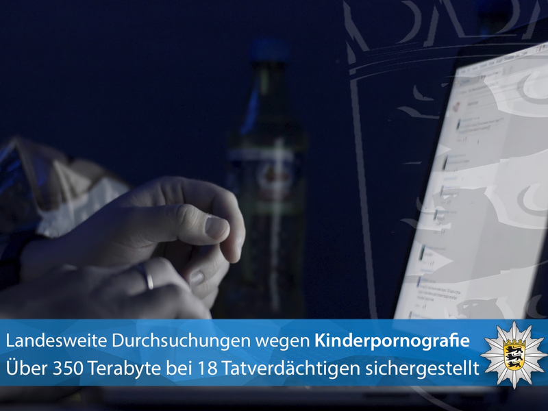 LKA-BW: Gemeinsame Pressemitteilung des Cybercrime-Zentrums und des Landeskriminalamts Baden-Württemberg: Landesweite Durchsuchungen wegen Kinderpornografie - Foto: presseportal.de